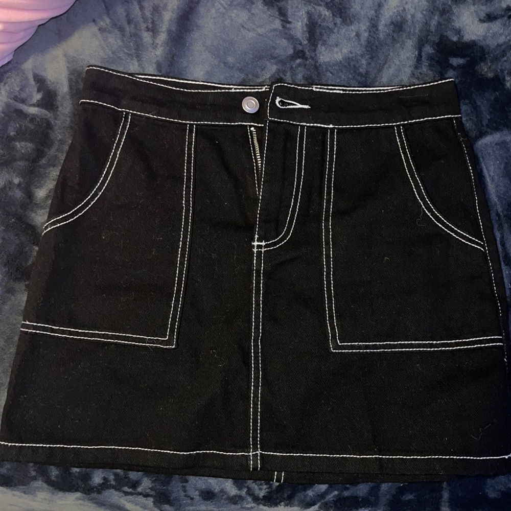 A black mini skirt from forever21